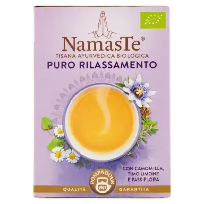 Namaste Pompadour Ceai Organic Ayurvedic Bio Pure Relaxation 15 x 2 g Bax 6 buc.