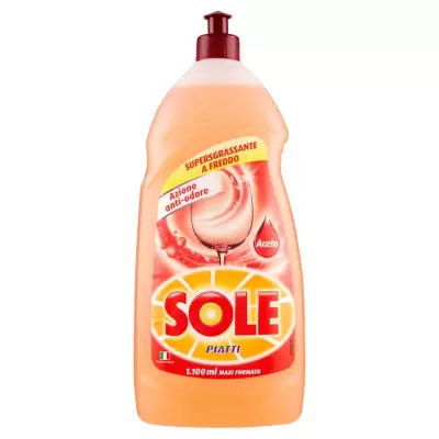 Sole Detergent pentru vase Anti-Miros Otet 1100 ml Bax 12 buc.